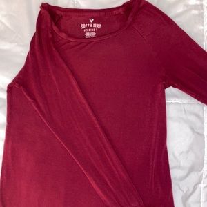 American Eagle “soft and sexy” maroon long sleeve